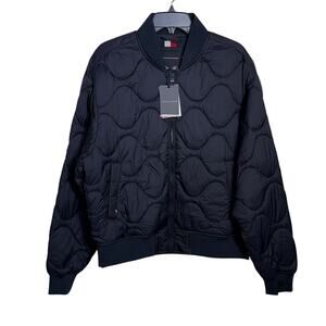 Tommy Hilfiger Men's Quilted Water-Repellent Bomber Jacket navy  medium $229